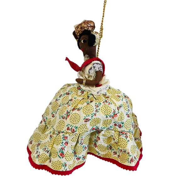 Vintage Handmade Cloth 2 Dolls In One Reversible Dress 9" Collectible Decor Toy - Picture 10 of 16